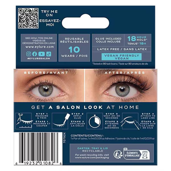 Eylure false eyelashes Volume and Curl No.137 - British product