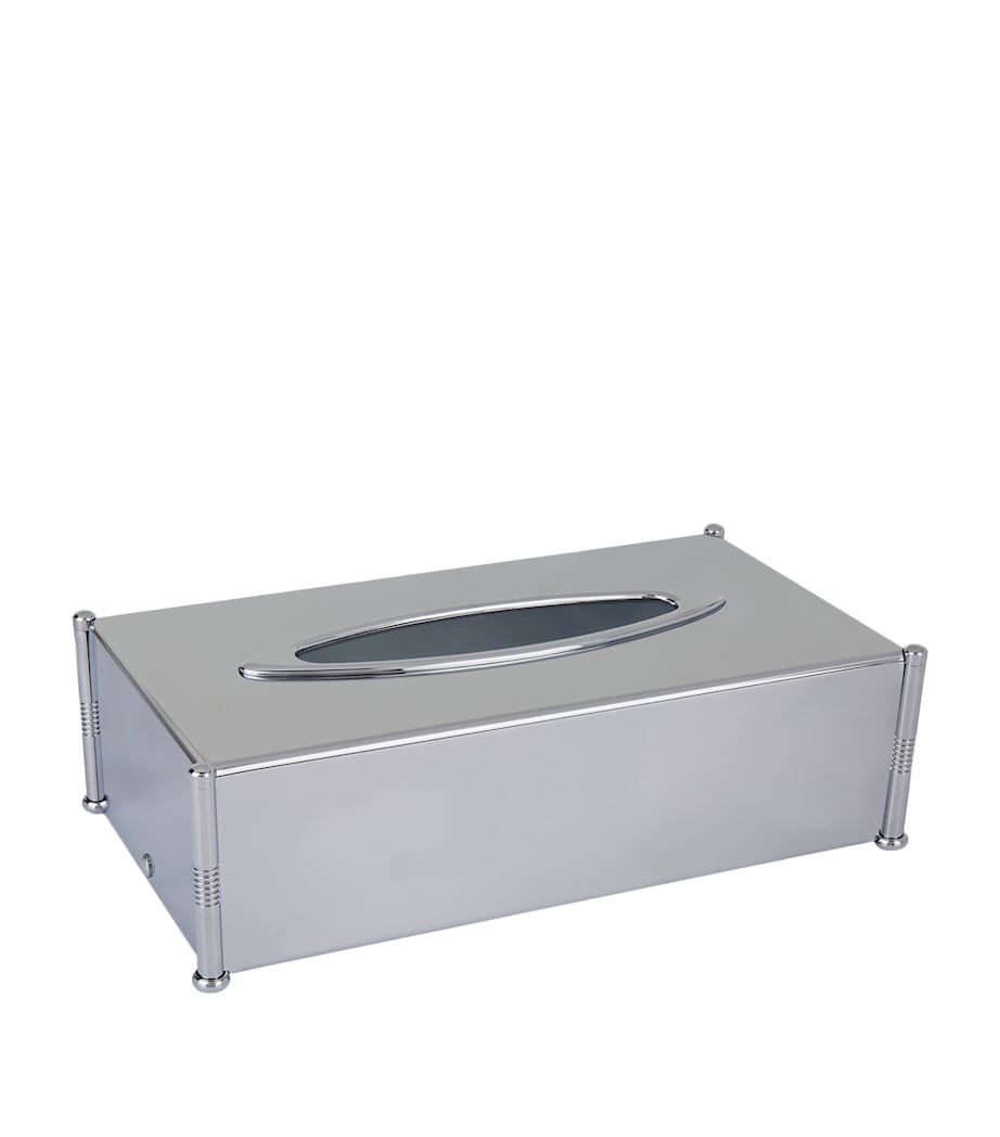 ZODIAC Cylinder Chrome tissue box (British brand)