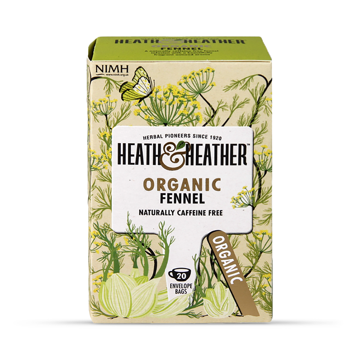 Heath & Heather Organic Green Tea with Ginger 20 Tea Bags - 999020