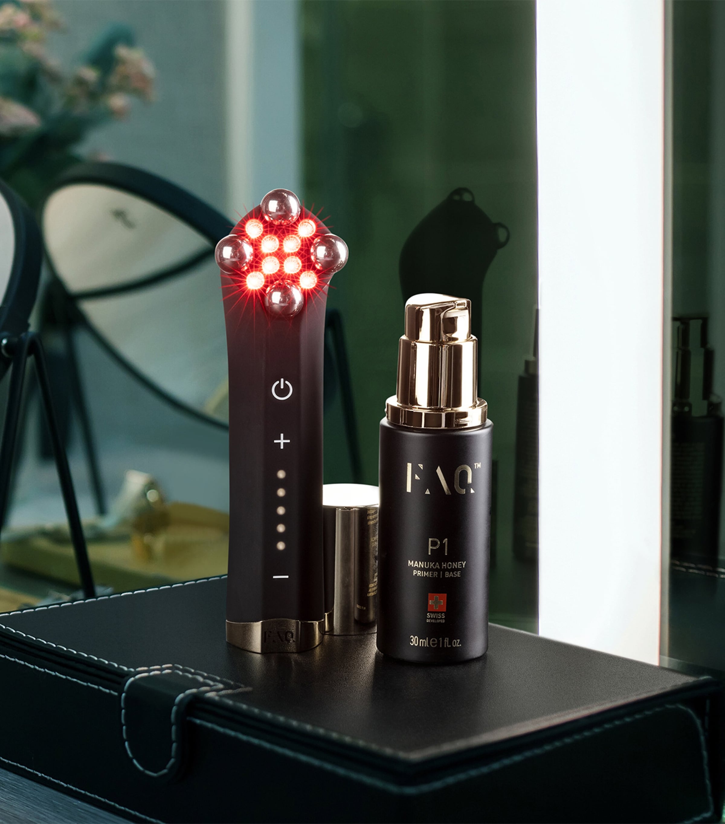 FAQ 402 Dual Microcurrent Red LED Toning Device - British product