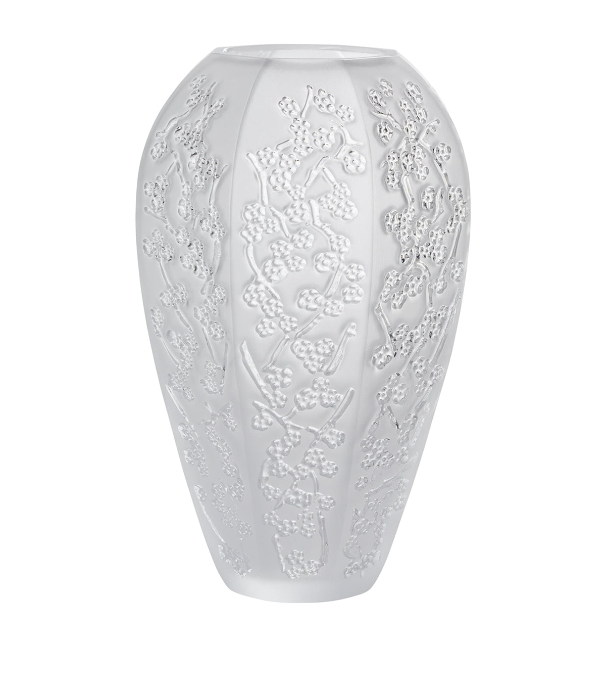 Lalique Large Crystal Sakura Vase (17.5cm)