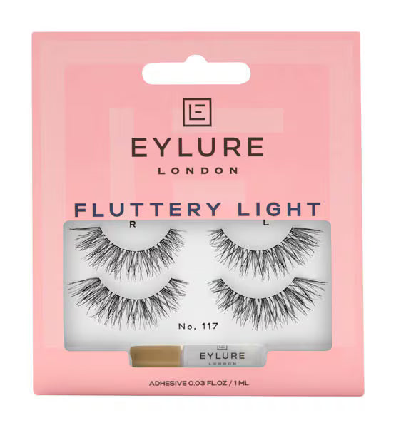 Eylure Twin Pack Fluttery Light 117 False Eyelashes - British product