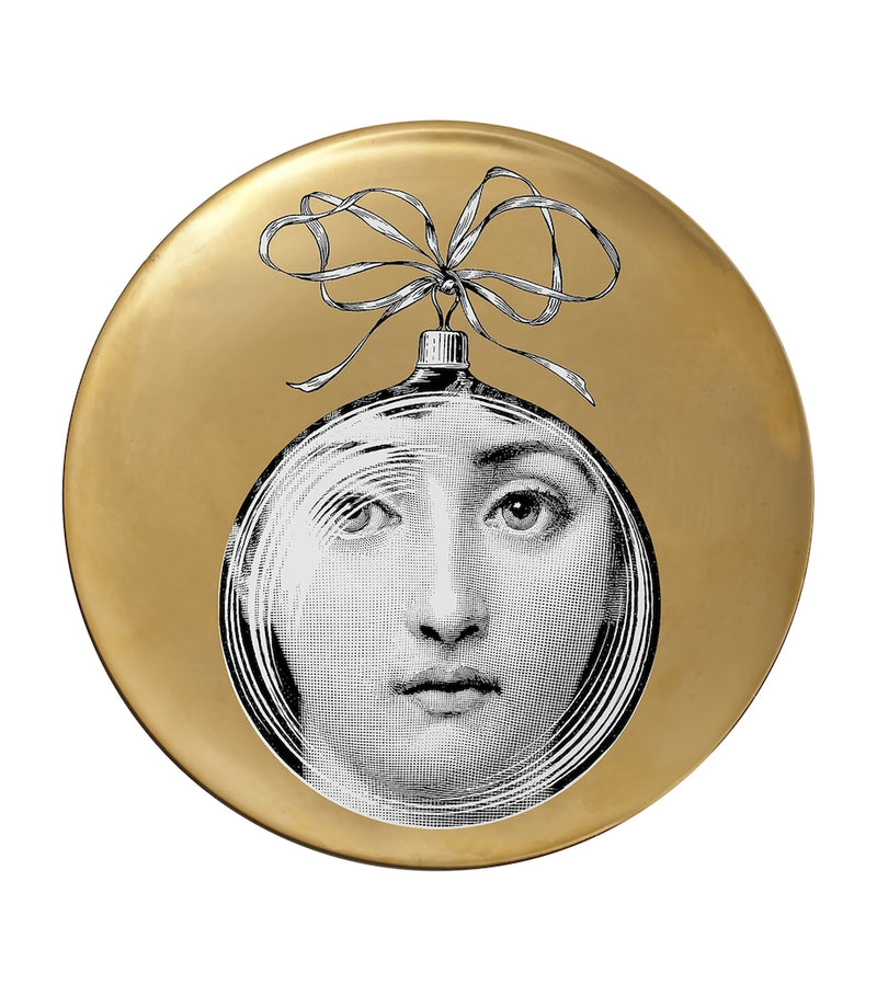 Fornasetti decorative wall plate with festive figure design, 26cm diameter - British product