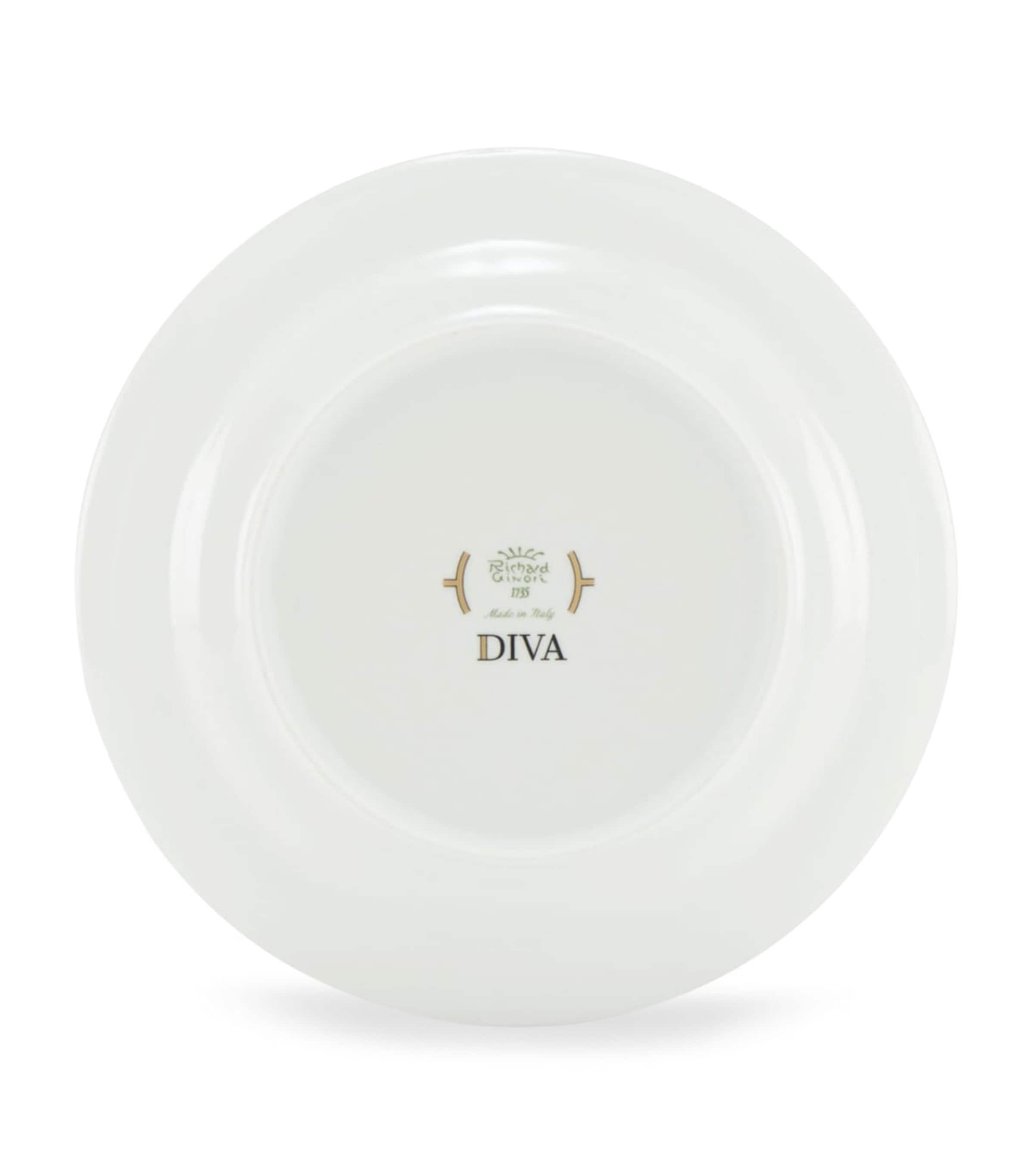 GINORI 1735 porcelain Colonna Diva Rosa soup plate 24cm, UK version