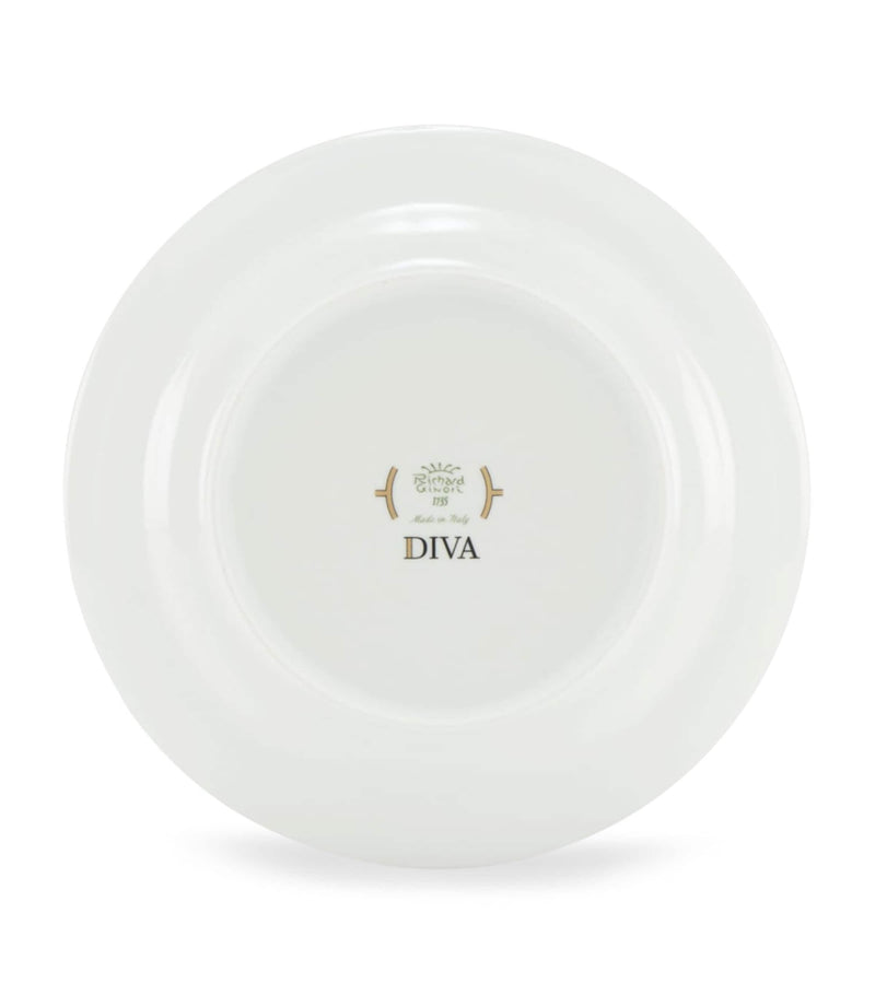 GINORI 1735 porcelain Colonna Diva Rosa soup plate 24cm, UK version