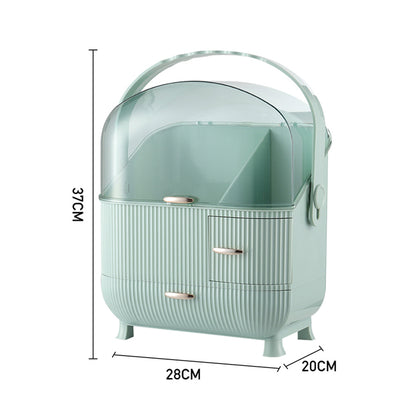 Livingandhome Großer staubdichter Kosmetikaufbewahrungsbox 28 cm x 20 cm x 37 cm