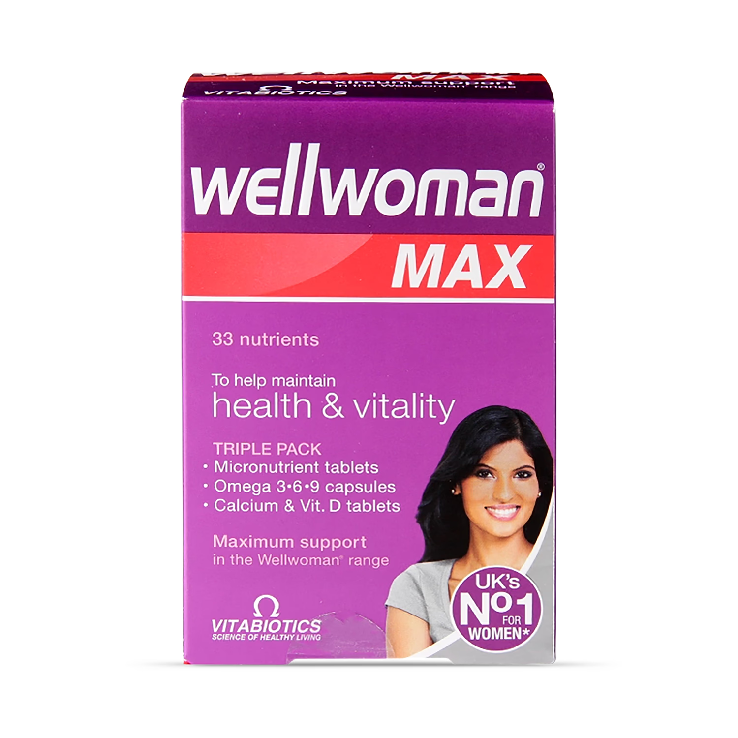 Vitabiotics Wellwoman Max Women's Multivitamin 84 Tablets (British brand)