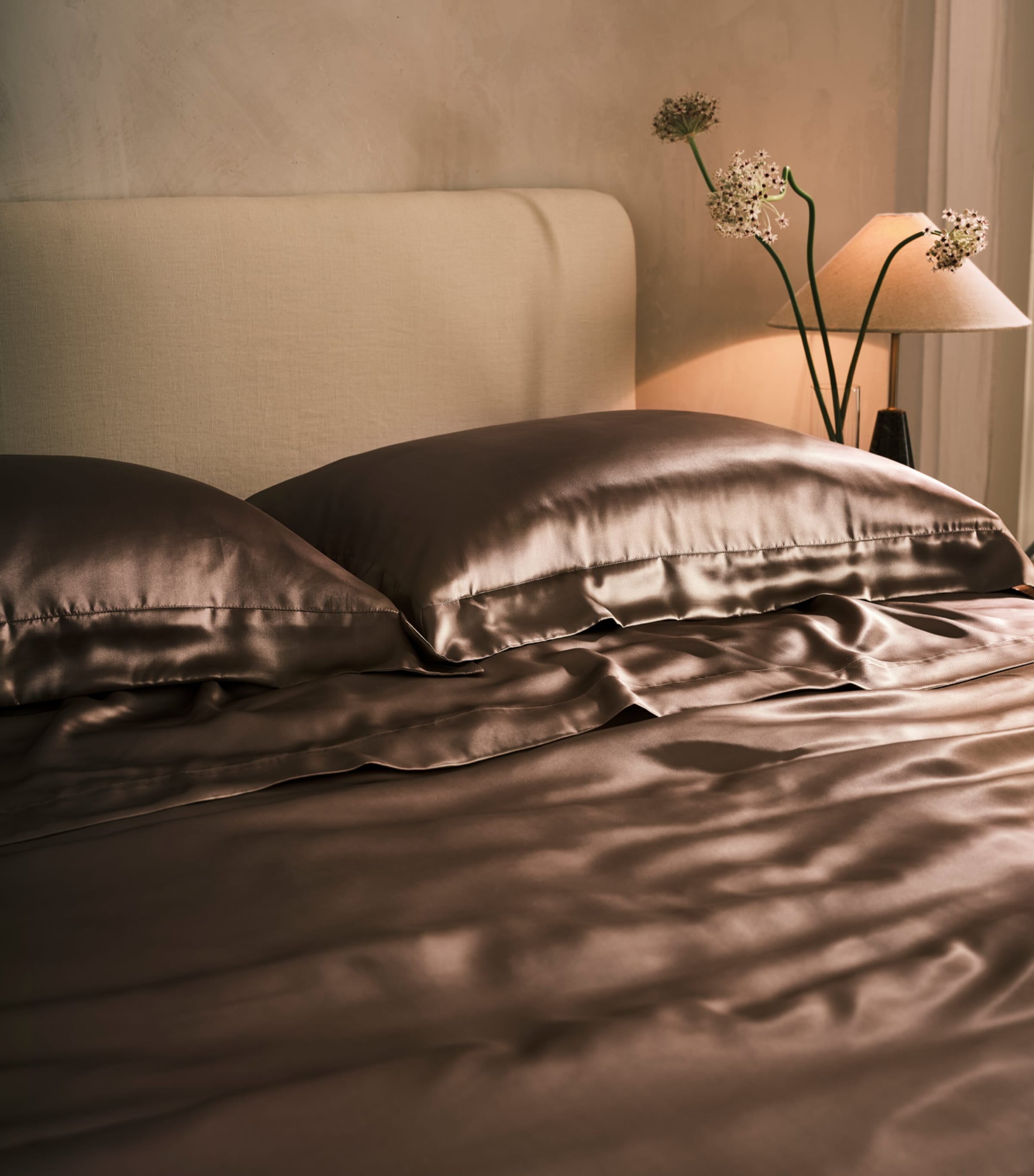 Gingerlily Silk Mocha Oxford Pillowcase 50cm x 75cm, UK version