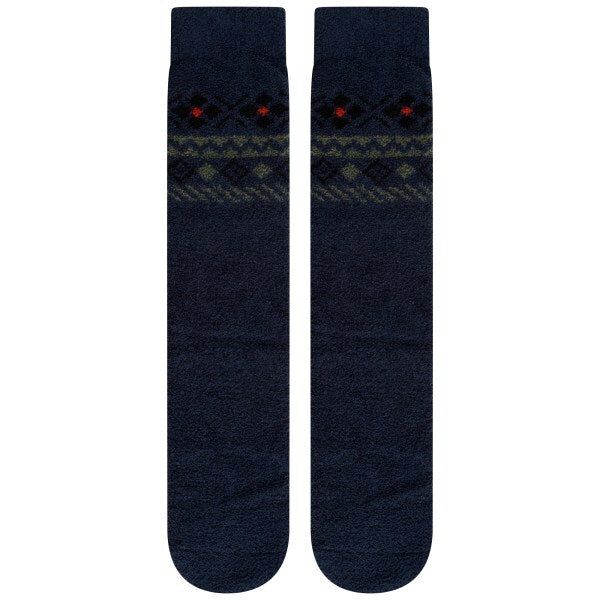 Dare 2B Adult Festivity Fair Isle Fluffy Christmas Socks Moonlight Denim/Navy