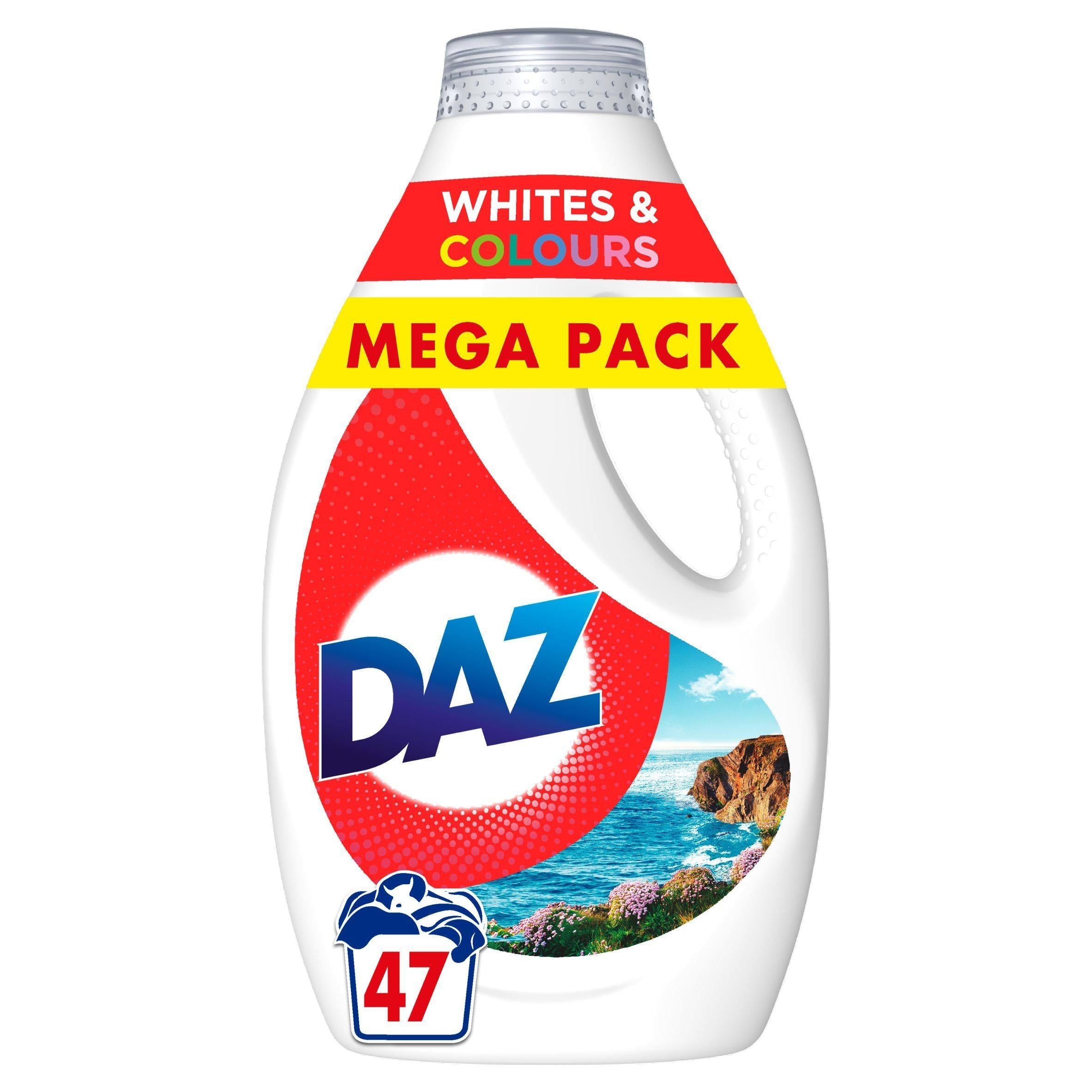 Daz Washing Liquid Whites &amp;amp; Colours 47 Washes 1.645L