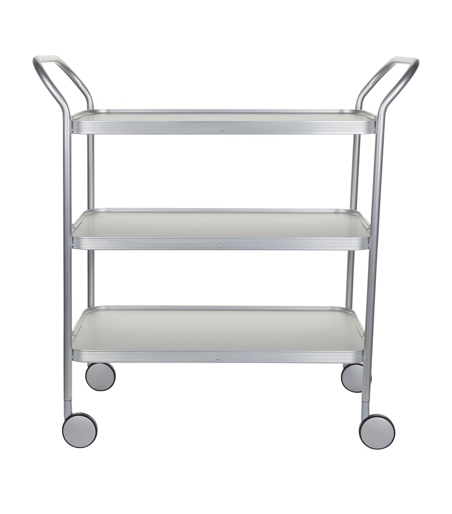 Kaymet aluminium diamond-embossed three-tiered trolley, UK version