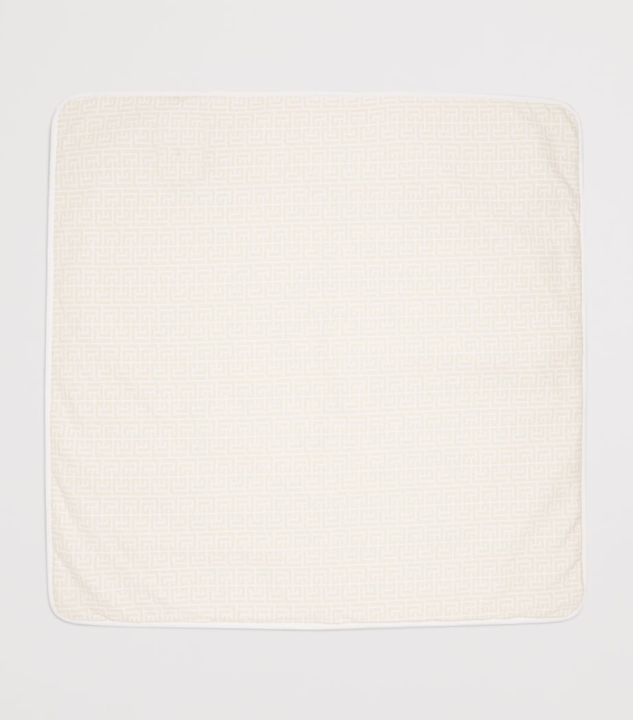 Balmain cotton monogram baby blanket - British product