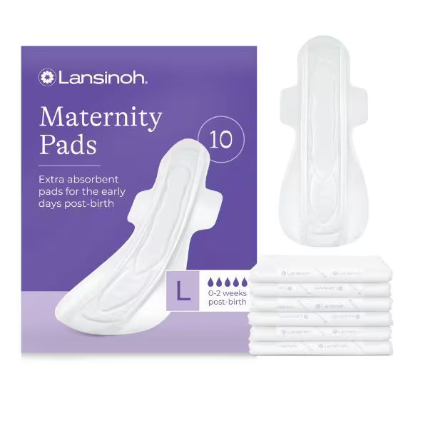 Lansinoh Extra Absorbent Maternity Pads Pack of 10, UK version