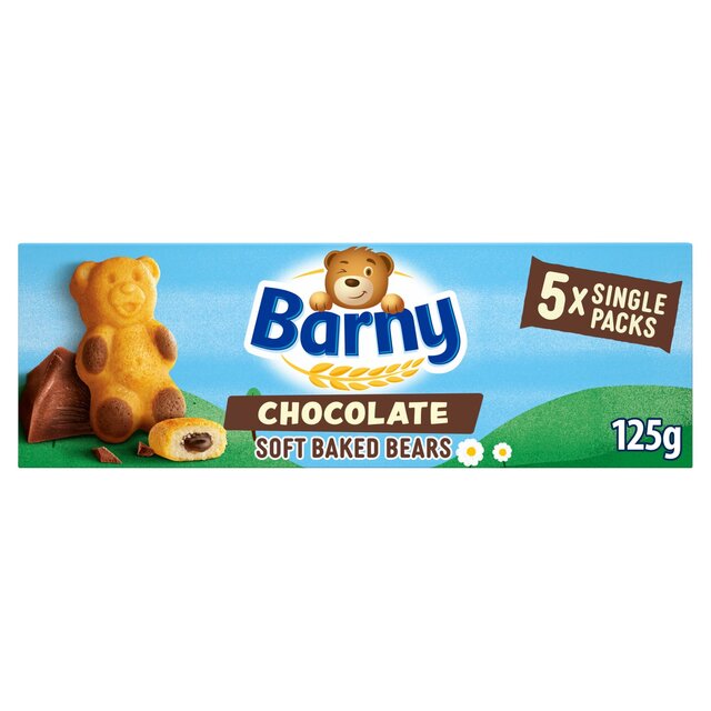 Barny Chocolate Sponge Bears Biscuits 5 Pack Multipack   5 x 25g - McGrocer