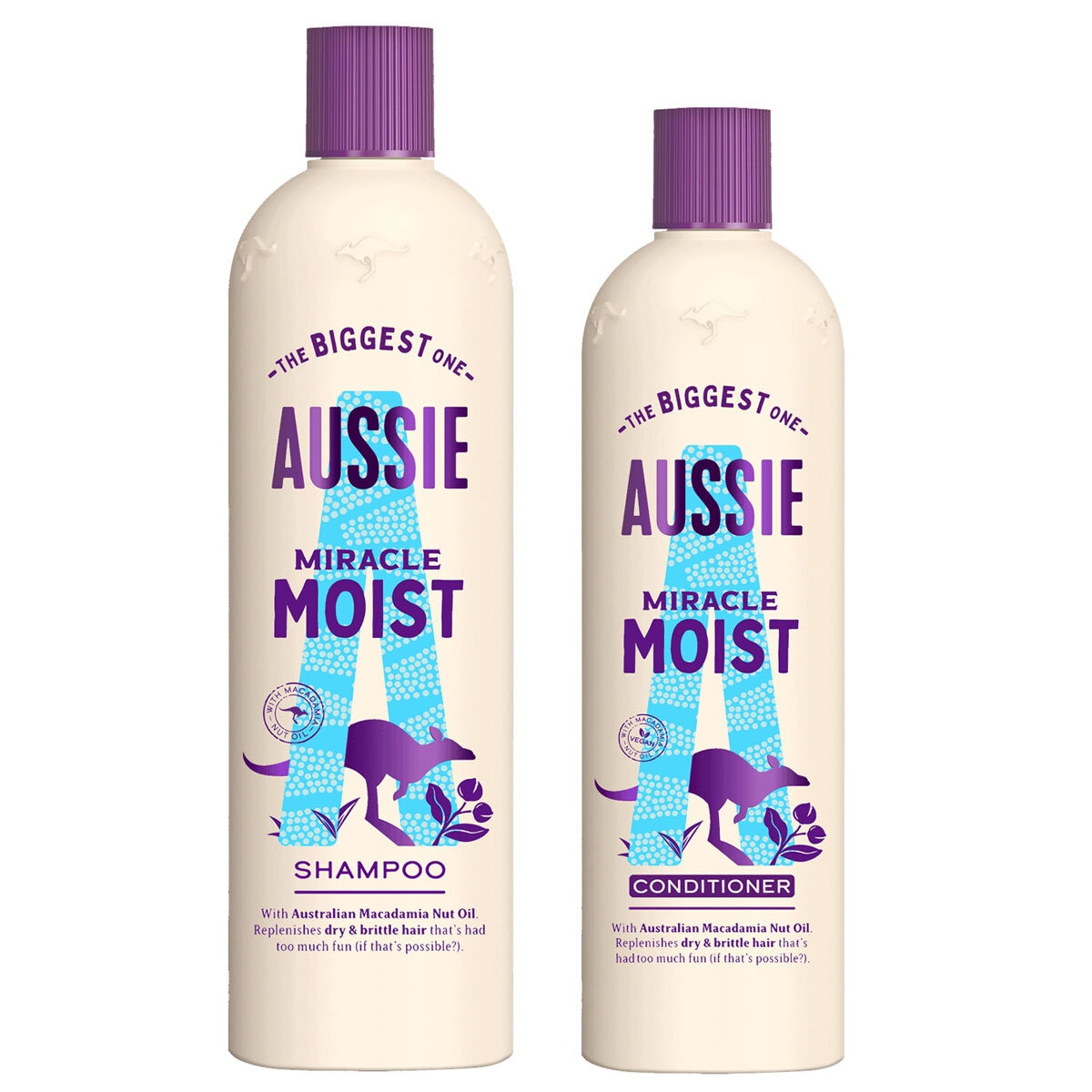 Aussie Miracle Moist Shampoo 675ml and Conditioner, 470ml - McGrocer