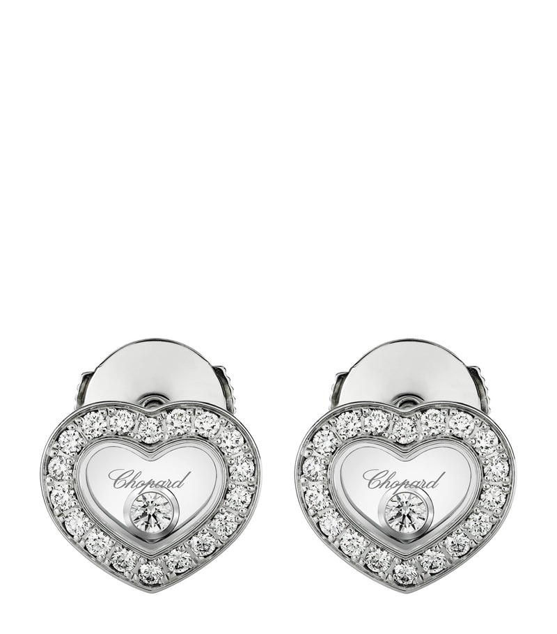 Chopard White Gold and Diamond Happy Diamonds Icons Earrings - British product