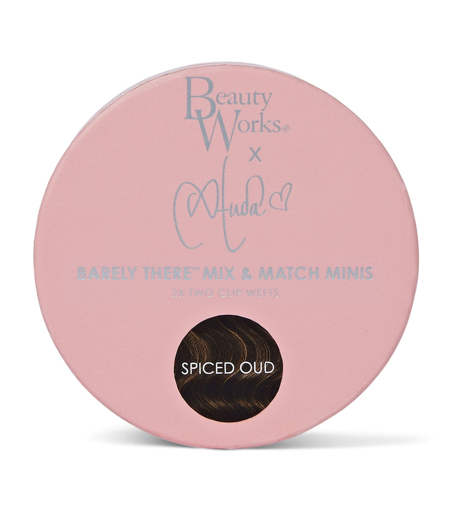 Beauty Works x Huda mix & match minis clip-in hair extensions for fine hair, 18 inch length - British product
