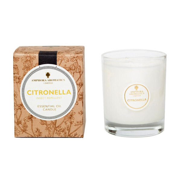 Amphora Aromatics Citronella Pot Candle 40Hr - British product