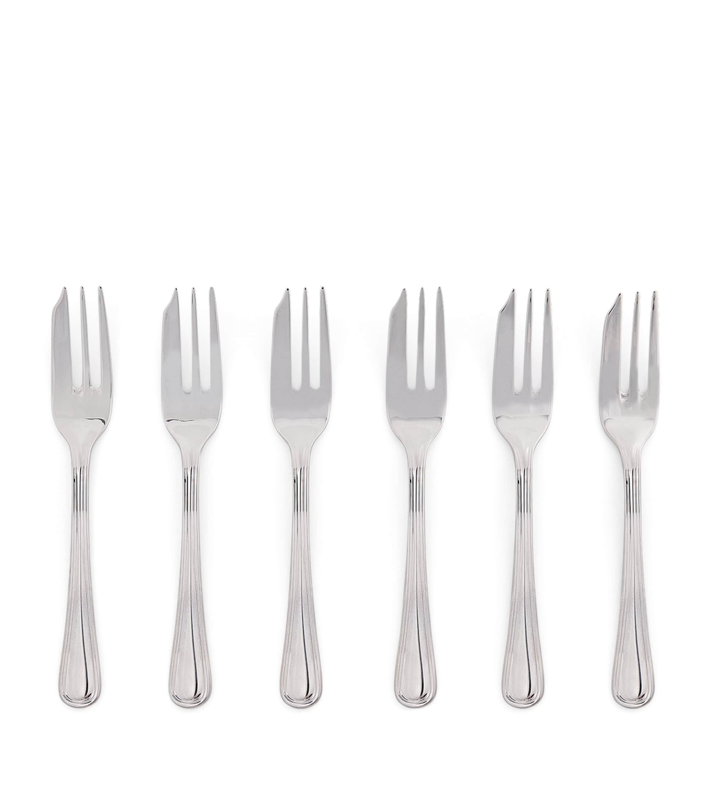 Harrods Set of 6 Stainless Steel Pastry Forks
