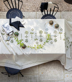 Alexandre Turpault Barbade palm print embroidered tablecloth 170cm x 320cm - British product