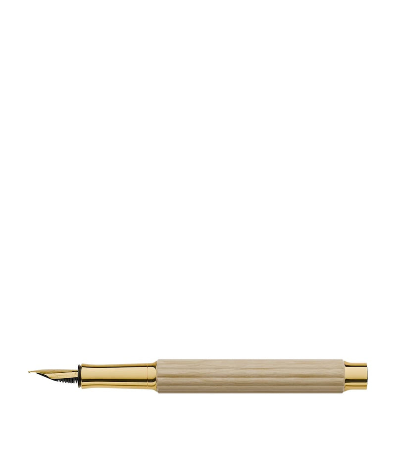 Graf von Faber-Castell Gold-Trim Hornbeam Wood Bloom Fountain Pen