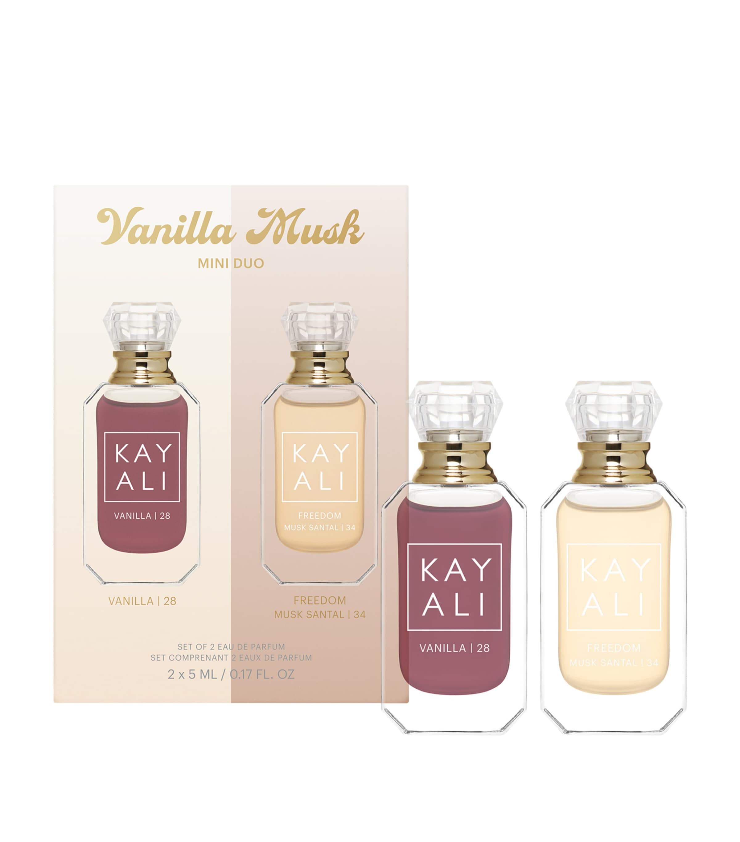 Kayali Vanilla Musk Mini Duo fragrance gift set 2 x 5ml, UK version