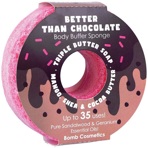 Bomb Cosmetics Body Buffer Soap Sponge Better Than Chocolate - British product