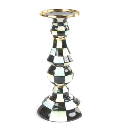 MacKenzie-Childs Large Courtly Check Pillar Candlestick Home Decor 29cm