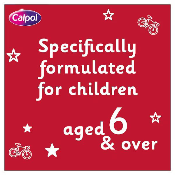 Calpol SixPlus Strawberry Suspension Sugar Free 80ml - British product