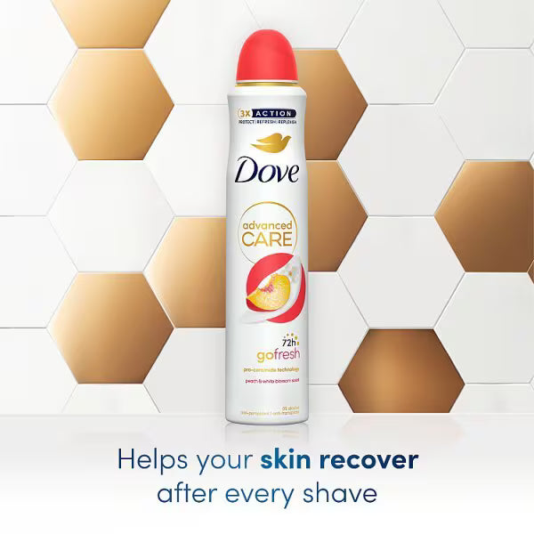 Dove Advanced Care Peach White Blossom Anti-Perspirant Spray 200ml - British product