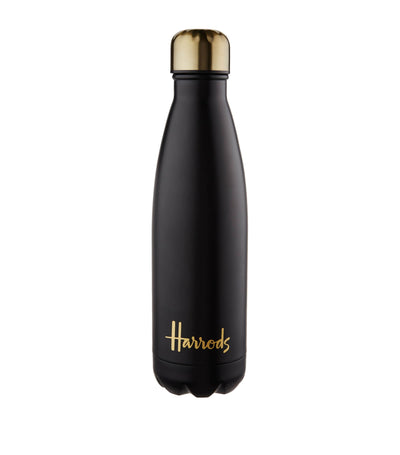 Harrods Black Logo Insulated Water Bottle 500ml