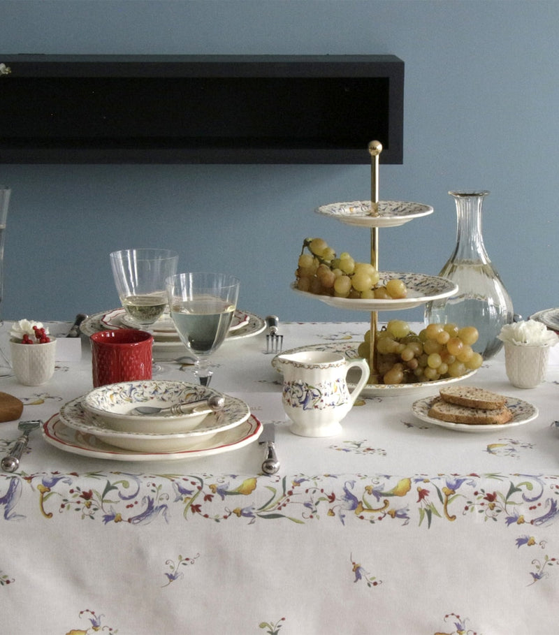 Set of 4 Intricately Decorated Soup Plates, Dishwasher and Microwave Safe