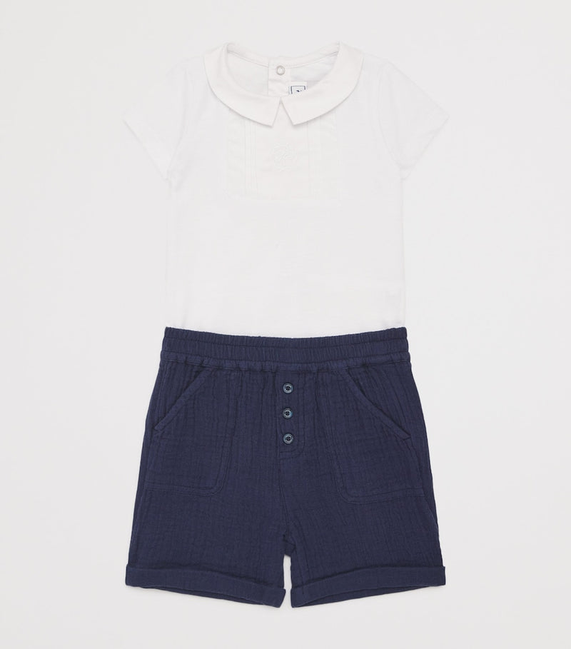 Tartine et Chocolat cotton frilled-collar bodysuit 3-36 months (British brand)
