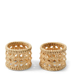 Set of two rattan Sabbia napkin rings by Cabana Magazine - British product