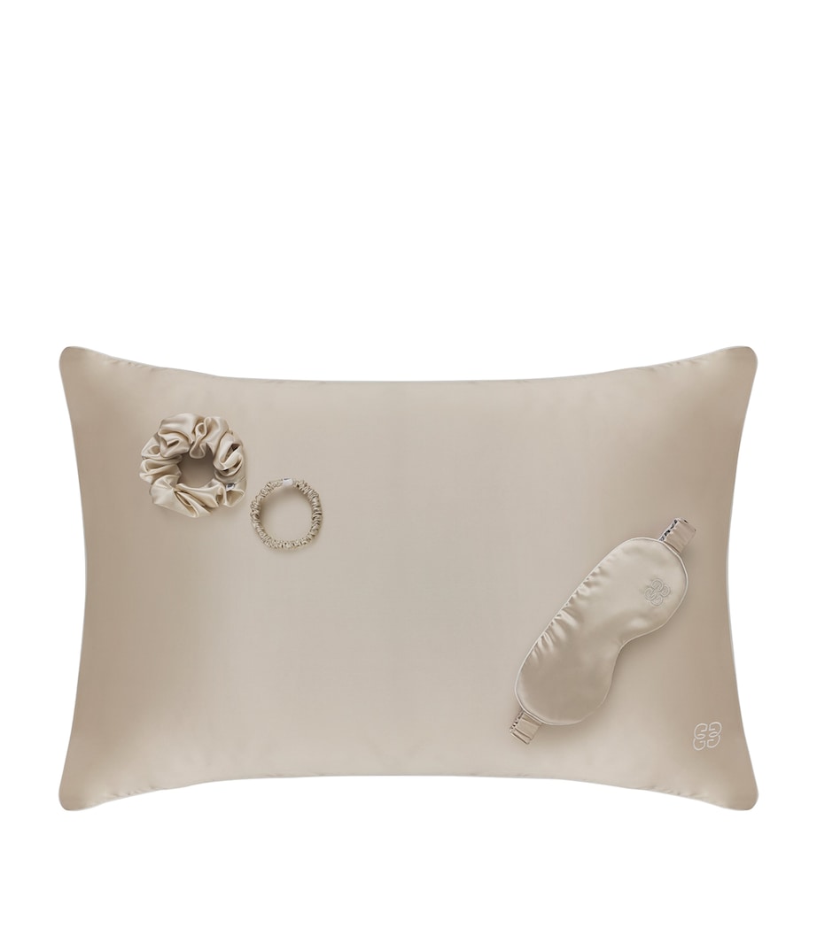 Gingerlily silk sleep set with pillowcase, eye mask, and scrunchies, UK version
