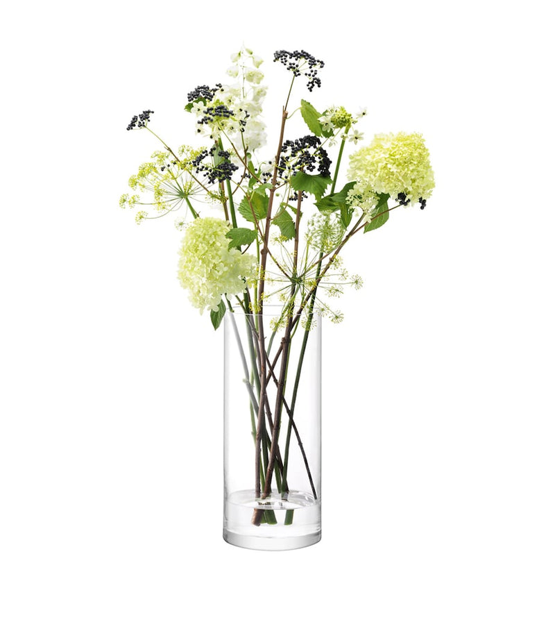 LSA International tall glass column vase 42cm, UK version