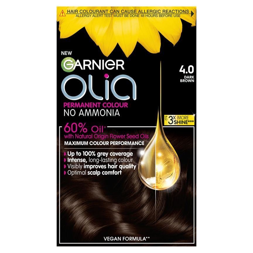 Garnier Olia 4.0 Dark Brown Permanent Hair Dye - McGrocer