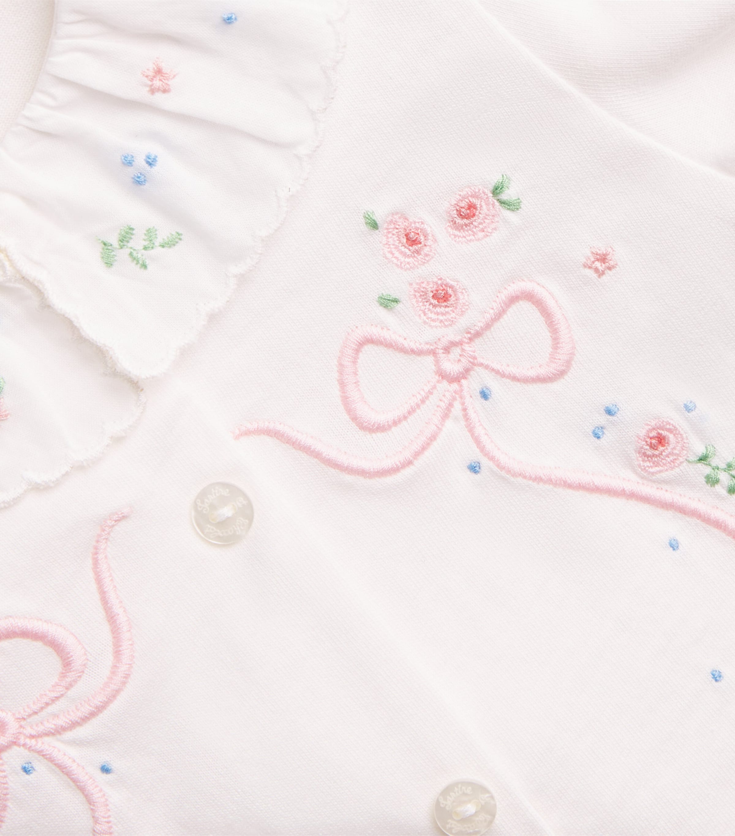 Tartine et Chocolat cotton frill-collar all-in-one 0-24 months (British brand)