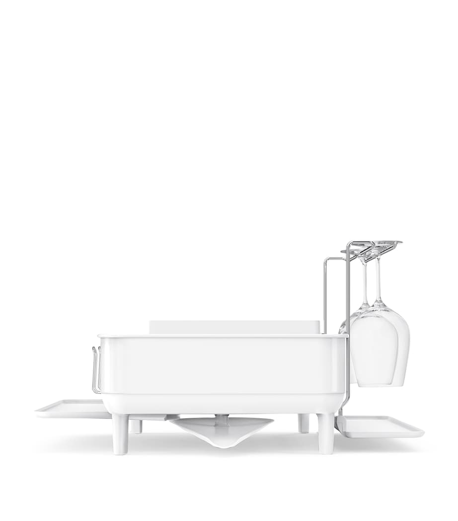 Simplehuman steel frame dish rack with rotating spout (British brand)