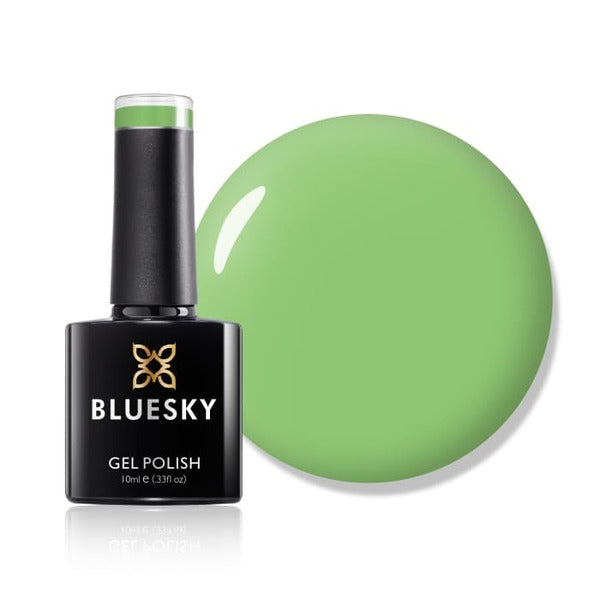 Bluesky gel polish Lush Tropics bright green - British product