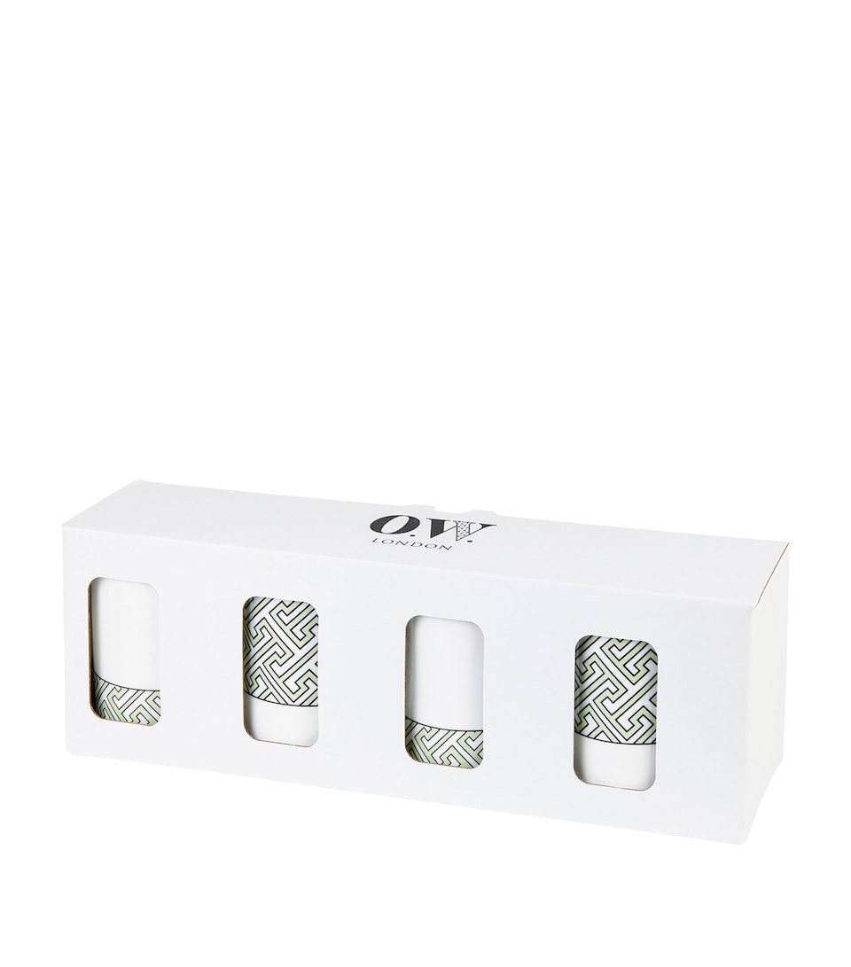 Fine Bone China Mug with Pastel Geometric Print