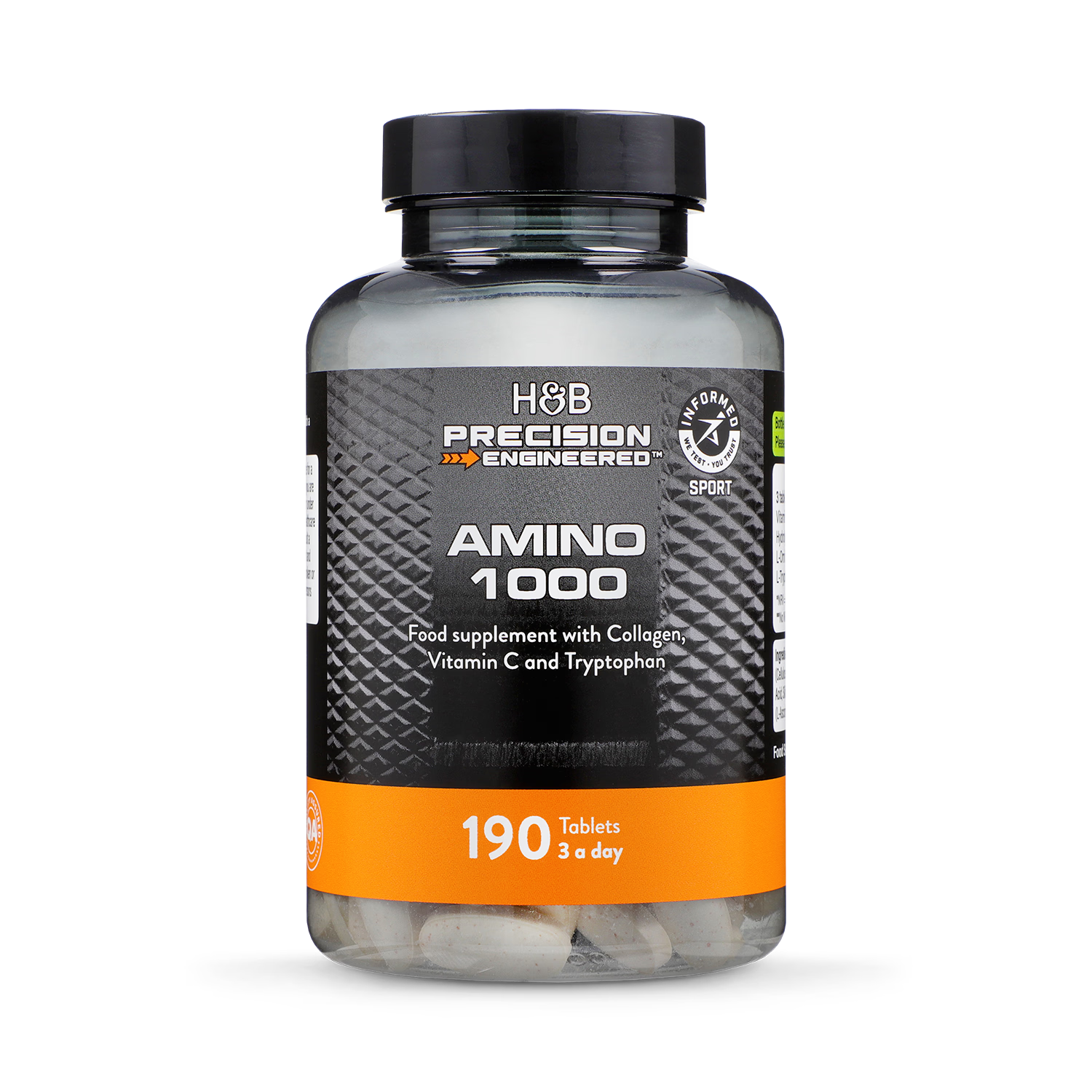 Amino 1000mg Bovine Collagen Tablets 190 - British product