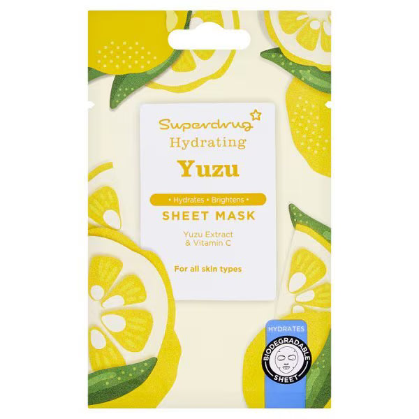 Superdrug Hydrating Yuzu Sheet Mask (British brand)