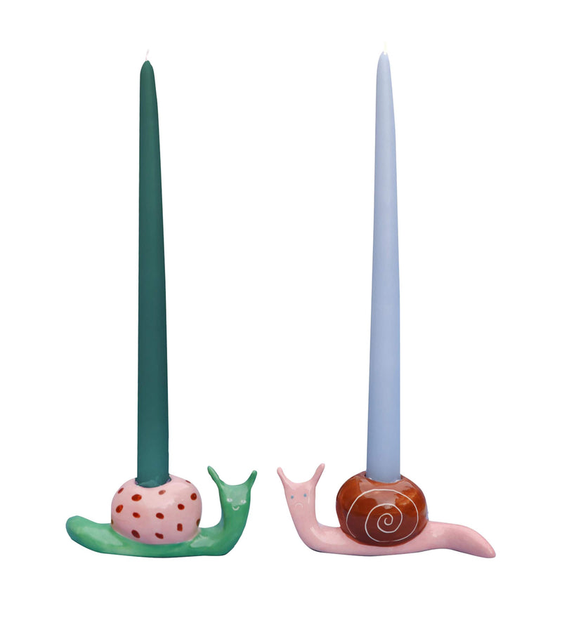 Laetitia Rouget ceramic snail candle holders set of 2, UK version