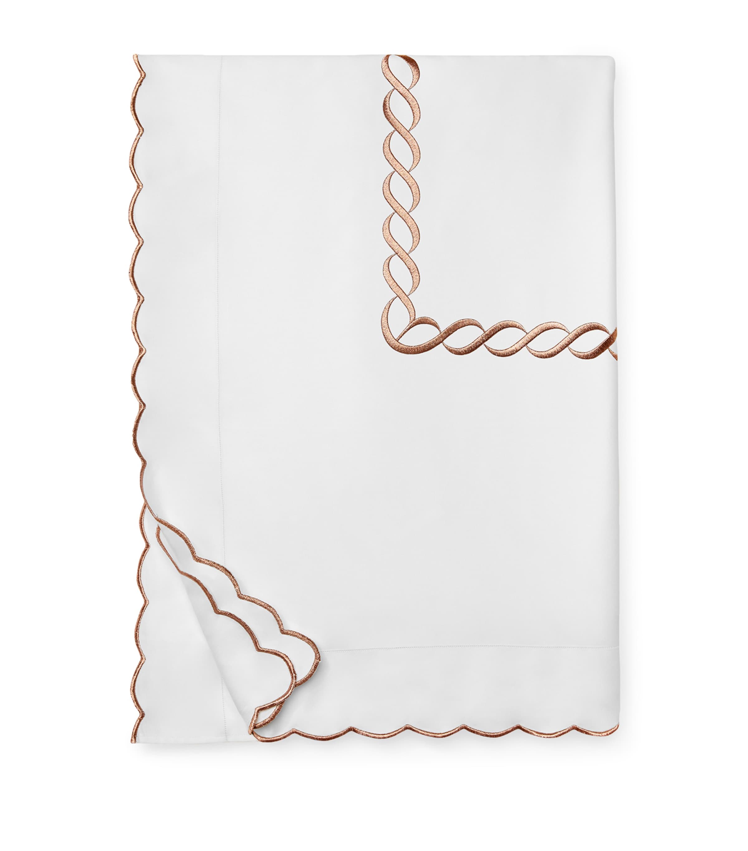 Pratesi cotton Super King duvet cover with chain motif design, 260cm x 220cm, imported from the UK