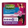 Depend Active-Fit Underwear for Women Large - 8 Pants