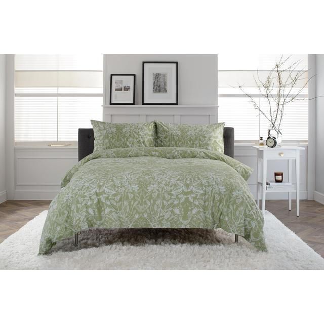 Deyongs Secret Garden 200TC Cotton Rich Duvet Set Sage