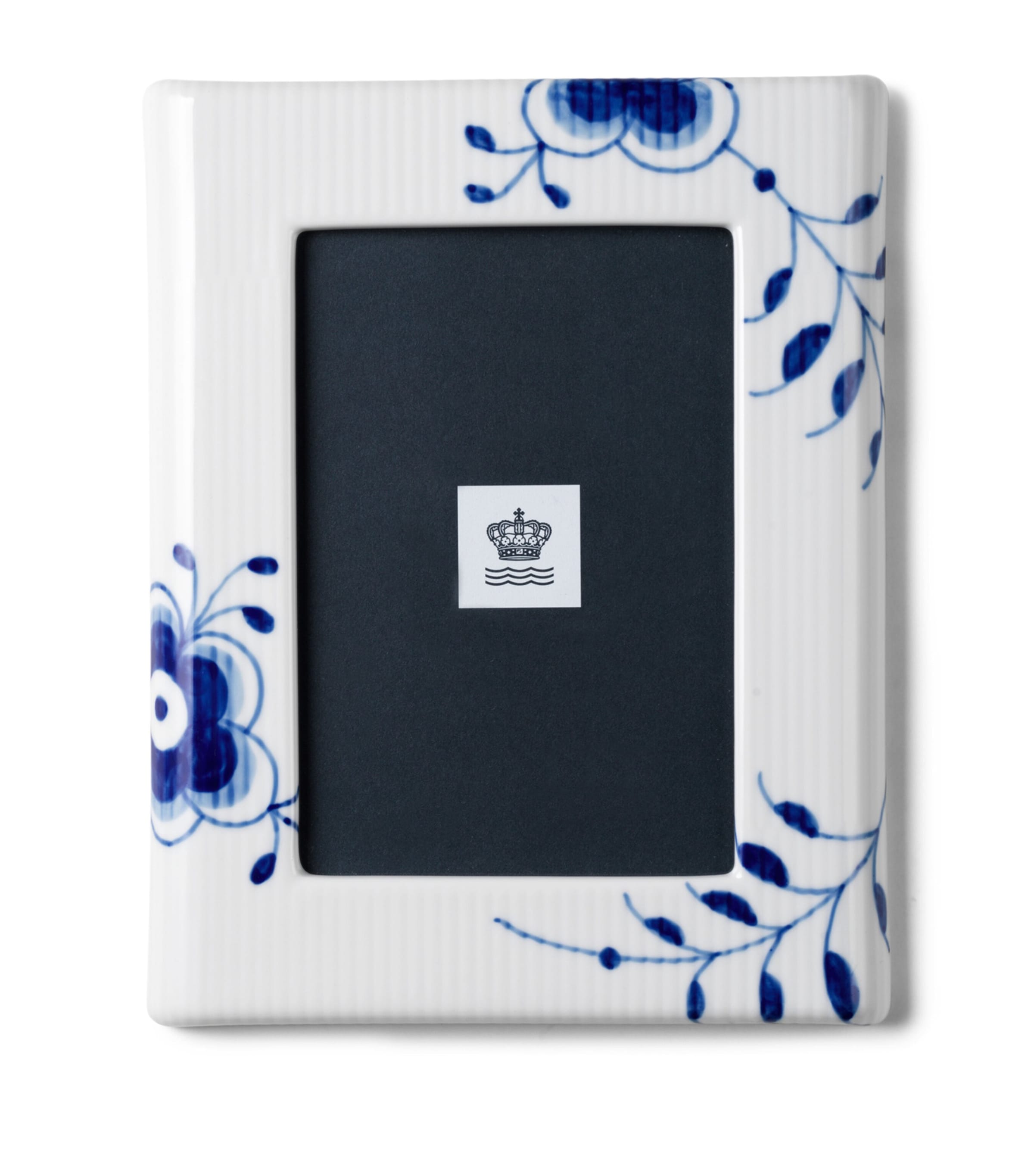Royal Copenhagen Blue Fluted Plain Mega photo frame 4x6 inch, imported from the UK
