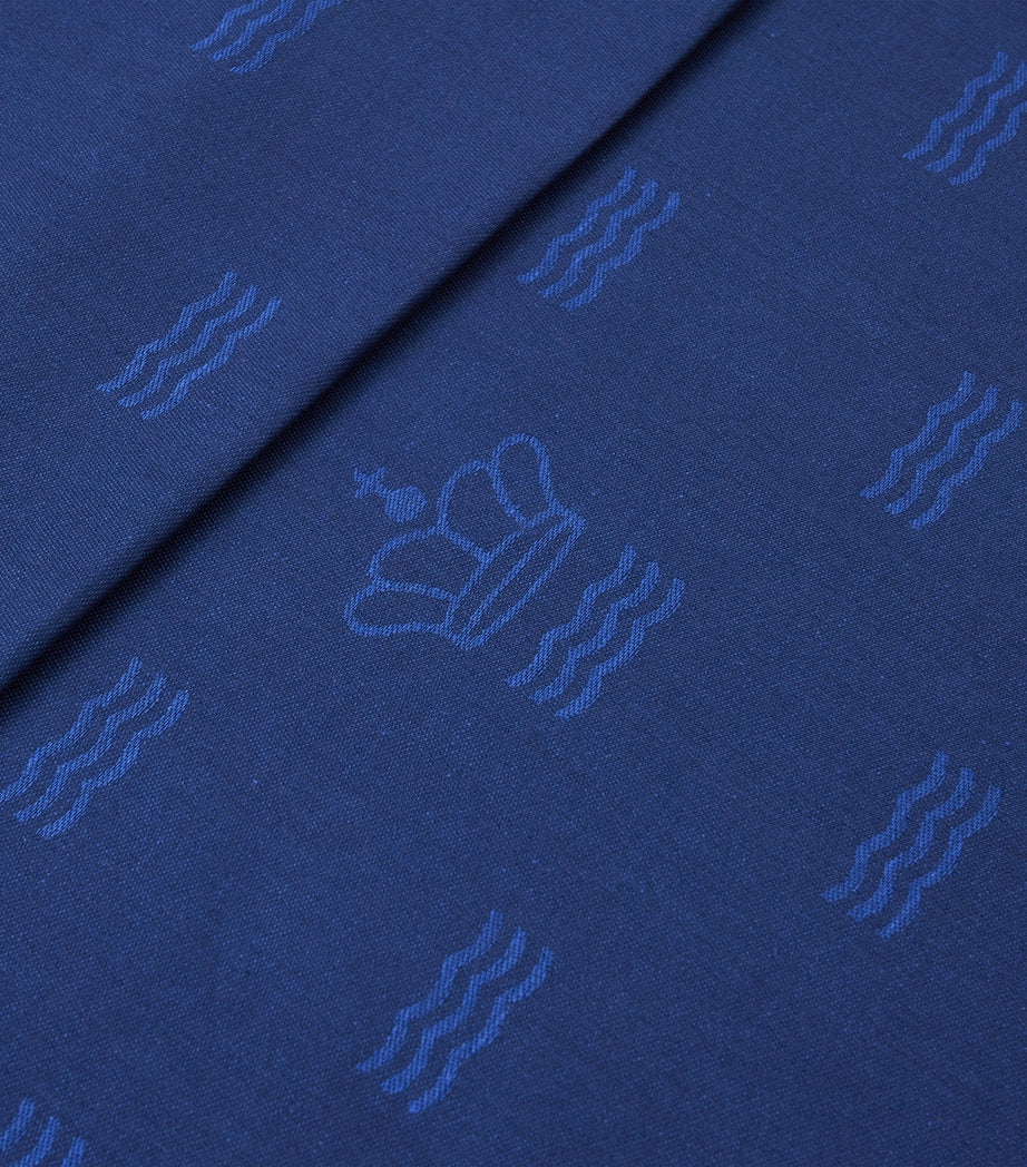 Royal Copenhagen Jacquard Waves Tablecloth 145cm x 270cm, imported from the UK