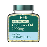 Holland & Barrett Pure Cod Liver Oil 500mg 120 Capsules - 999330